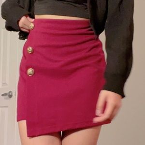 SHEIN asymmetrical button front skirt